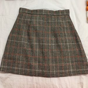 Trendy Plaid Mini Skirt